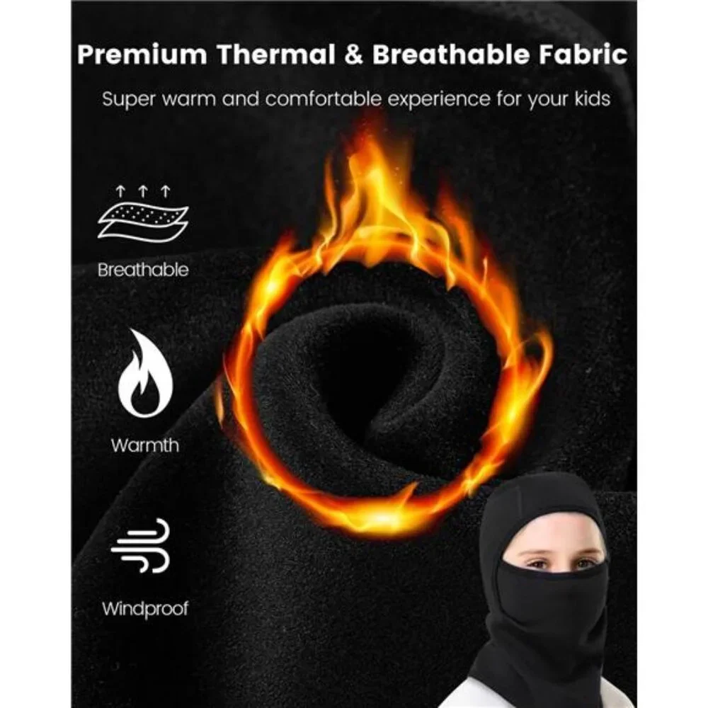 Aegend Balaclava Face Mask for Kids Age 5-12, Windproof Ski Face Neck Warmer
